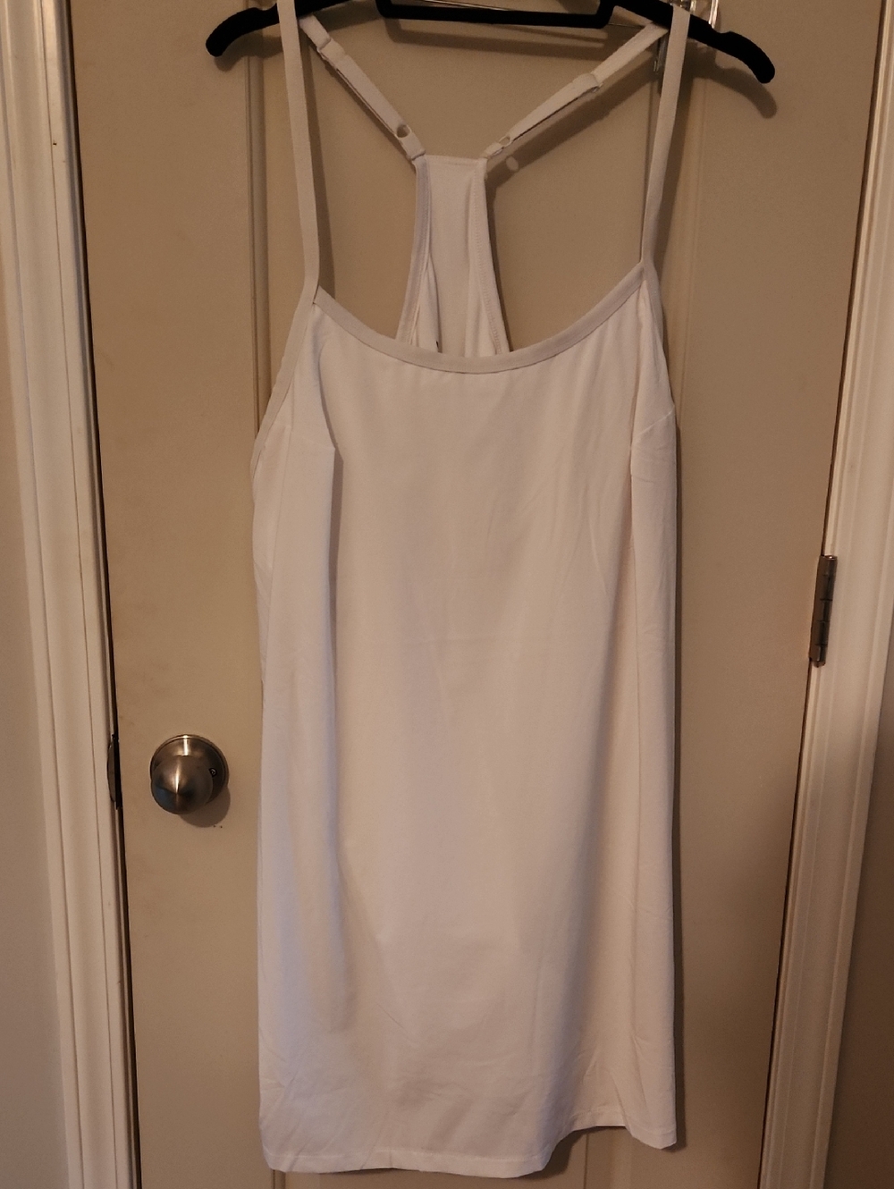 White Racerback Slip Skort Dress